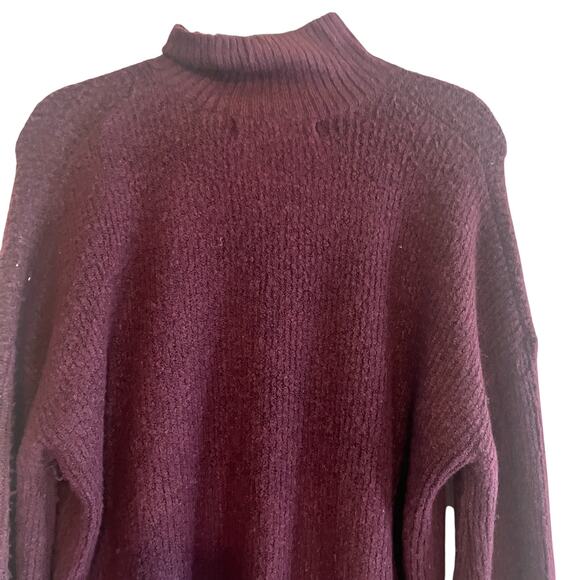 French Connection Knit Turtleneck Sweater Burgundy Size Small - Picture 5 of 7